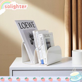 SOLIGHTER Bookends ใหม่ ที่กั้นหนังสือ ที่คั่นหนังสือ แบบใส