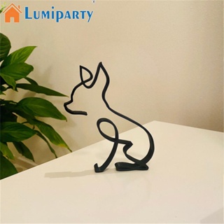 Lumiparty รูปปั้นสุนัขโลหะ สไตล์โมเดิร์นมินิมอล เรียบง่าย สําหรับตกแต่งบ้าน ออฟฟิศ