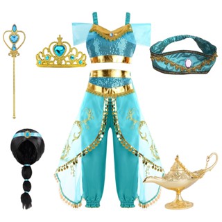 Shopkeepers selection# Halloween princess dress Aladdin New Jasmine childrens suit Jasmine princess dress Jasmine new dress 9.5N