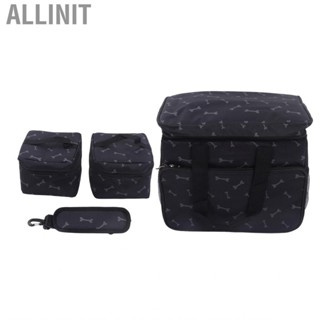 Allinit Pet Travel Bag  Dog Set With Double Pockets For Hiking