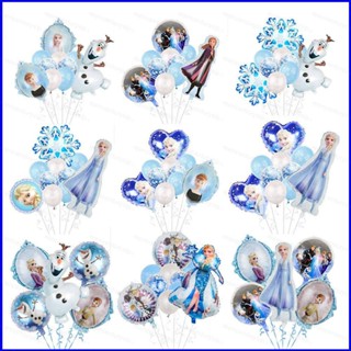 Gp1 ลูกโป่งฟอยล์ธีม Frozen Elsa Anna Olaf PG1 สําหรับตกแต่งปาร์ตี้วันเกิด 10 ชิ้น