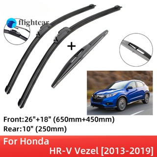 Flightcar ใบปัดน้ําฝน ด้านหน้า และด้านหลัง อุปกรณ์เสริม สําหรับ Honda HR-V Vezel 2013-2019 J Hook 2013 2014 2015 2016 2017 2018 2019