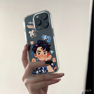 เคสโทรศัพท์มือถือ ซิลิโคนนิ่ม ใส กันกระแทก ลายการ์ตูนเด็กผู้ชายตัวเล็กน่ารัก เรียบง่าย สําหรับ iPhone xr x xsmax 11promax 13promax 14promax 11 12 13 14 15 pro max 14plus 7 8 plus 12pro