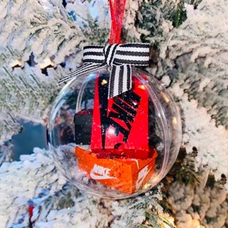 Sneaker Box Ornament Clear Plastic Ball Christmas Tree Hanging Decorations