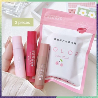 Haipink Colored Moisturizing Lip Balm Water Mirror Glass Fade Lip รูปแบบลิปสติก Smooth Long Lasting Lip Makeup