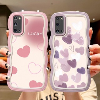 เคสโทรศัพท์มือถือนิ่ม ลายหัวใจ สําหรับ Samsung S20 S20E S20Plus S20ULtra