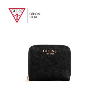 GUESS กระเป๋าสตางค์ผู้หญิง รุ่น ZG850037 LAUREL SLG SMALL ZIP AROUND สีดำ