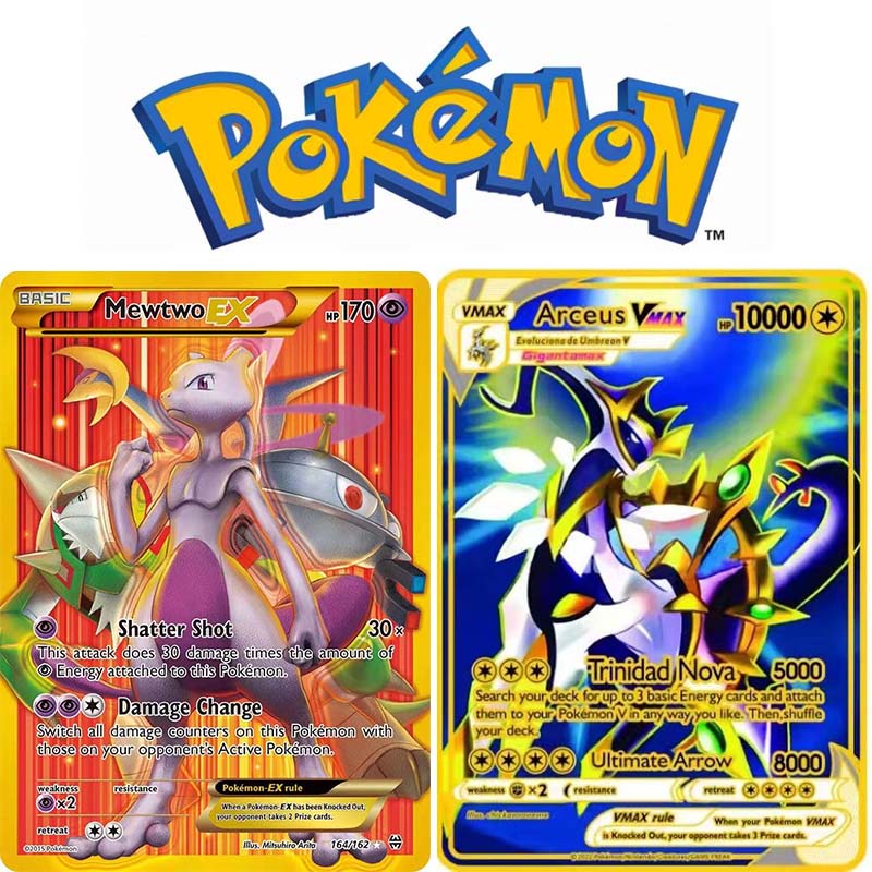 Giratina V Pokemon Metal Cards DIY 10000 Point Arceus Vmax Lugia