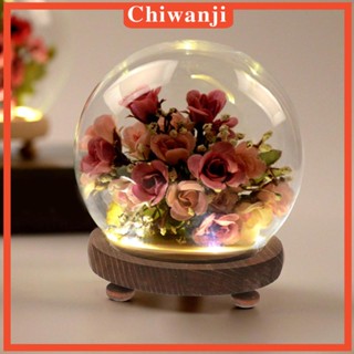 [Chiwanji] กล่องแก้วใส ฐานไม้เปล่า สําหรับตกแต่งบ้าน ห้องนั่งเล่น