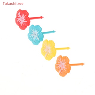 (Takashitree) ส้อมจิ้มผลไม้ เค้ก ขนมหวาน ลายการ์ตูนแมว ดอกไม้ ขนาดเล็ก สําหรับเด็ก