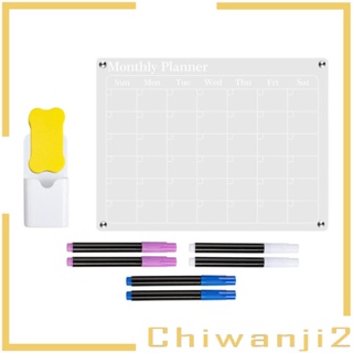 [Chiwanji2] กระดานไวท์บอร์ดอะคริลิค แบบพกพา พร้อมปากกามาร์กเกอร์ สําหรับวางแผน วางแผน ทํากิจกรรม สํานักงาน