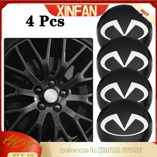 Xinfan สติกเกอร์ฝาครอบดุมล้อรถยนต์ 56 มม. สําหรับ I-nfiniti Q50 Q50L Q60 Q70L QX30 QX50 QX60 QX70 QX80 ESQ FX35 Q30 EX 4 ชิ้น