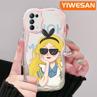 เคสโทรศัพท์มือถือ ซิลิโคนใส กันกระแทก ลายการ์ตูนเด็กผู้หญิงรวย ขอบคลื่น สีครีม สําหรับ OPPO Reno 5 5G Reno 5K 5G Find X3 Lite