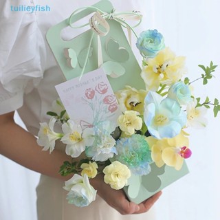 【tuilieyfish】กล่องหิ้วช่อดอกไม้ รูปผีเสื้อ มีหูหิ้ว สําหรับใส่ช่อดอกไม้ ของขวัญ ปาร์ตี้【IH】