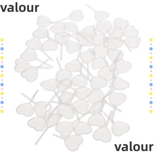 Valour ปิเปตบีบของเหลว รูปหัวใจ พร้อมปิเปตพลาสติก 4 มล. สําหรับคัพเค้ก ช็อคโกแลต เค้ก สตรอเบอร์รี่ 150 ชิ้น