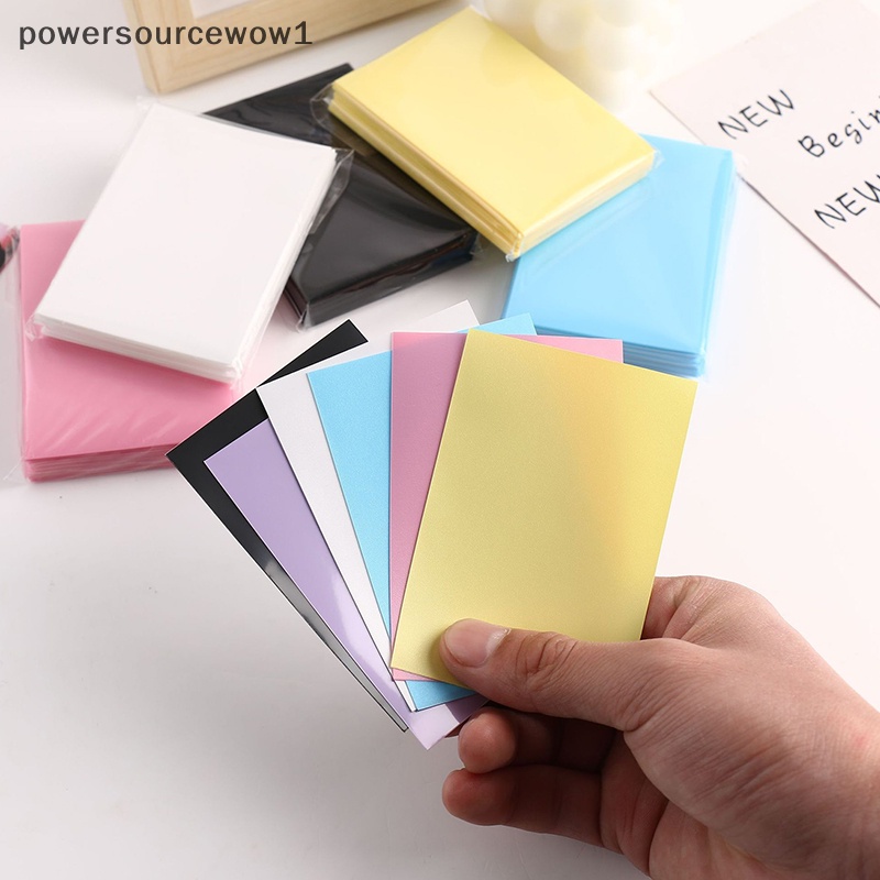 Wow กระเป๋าฟิล์ม PP สีไอศกรีม สําหรับใส่โฟโต้การ์ด การ์ดรูปภาพ ไอดอล 50 ชิ้น ต่อแพ็ก