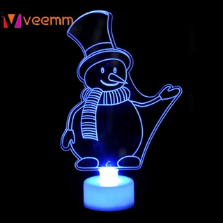 คริสต์มาสอะคริลิคไฟ LED สีสันสดใสตกแต่งคริสต์มาส veemm