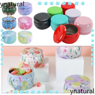 Ynatural กระปุกดีบุกอลูมิเนียม หลายสไตล์ สําหรับใส่ครีมบาล์ม โลหะ 2 ชิ้น