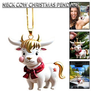 Cute Cartoon Cow Car Pendant Home Decoration Christmas Tree Hanging Ornament