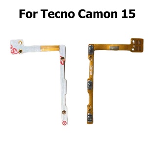 ปุ่มปรับระดับเสียง ปุ่มเปิดปิดด้านข้าง แบบเปลี่ยน สําหรับ Tecno Camon 15