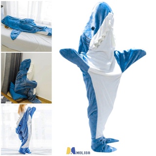 Super Soft และ COZY SHARK ผ้าห่มผู้ใหญ่ Flannel Sleeping BAG เด็กคอสเพลย์เครื่องแต่งกายสำหรับคนรัก MOLISA