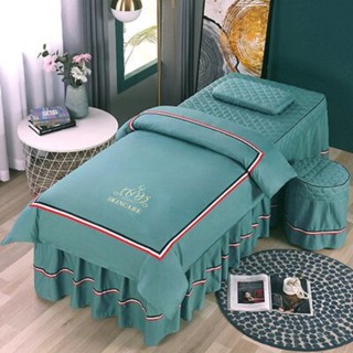 Xuancai ชุดเครื่องนอน ปลอกหมอน ผ้ากํามะหยี่ สําหรับสปา 4 ชิ้น