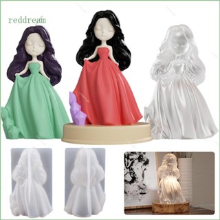 Redd แม่พิมพ์เรซิ่น รูปเจ้าหญิง 3D สีแดง สําหรับทําเทียน แฮนด์เมด