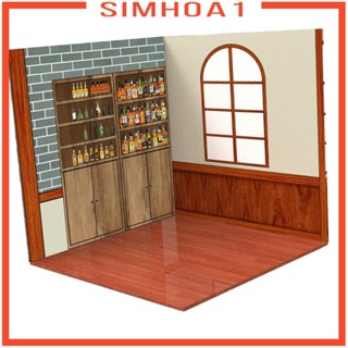 [Simhoa1] ฉากหลัง 1:12 12 ฟิกเกอร์ สําหรับตกแต่งบ้านตุ๊กตา