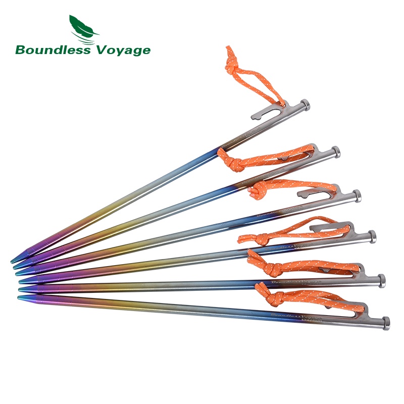 Boundless Voyage- หมุดยึดเต็นท์ ไทเทเนียมอัลลอย โลหะ สําหรับยึดรั้ว สวน