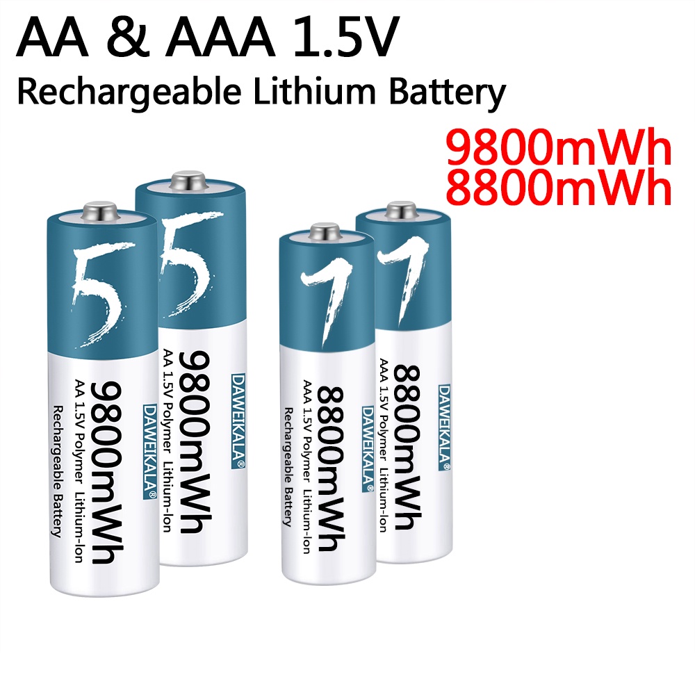 AA/AAA Battery 1.5V Rechargeable Polymer Lithium-ion Battery AA/AAA  Battery for remote control mous