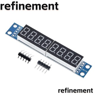 Refinement โมดูลหน้าจอดิจิทัล LED 8 หลัก 7 ส่วน MAX7219 3 IO 3.3V 5V ทนทาน สําหรับ Arduino 51 AVR STM32 2 ชิ้น