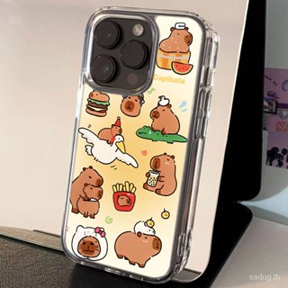 เคสโทรศัพท์มือถือแบบนิ่ม ใส กันกระแทก ลายการ์ตูนห่าน สีขาว สําหรับ iPhone 15promax 14promax 15 14 13 12 11 pro max 13promax xr xsmax 7 8 plus 14plus 13pro