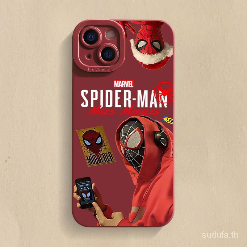 เคสโทรศัพท์มือถือ ซิลิโคนนิ่ม กันกระแทก ลายการ์ตูนมาร์เวล สไปเดอร์แมน สําหรับ iPhone 15promax 15pro 15 14 13 12 11 pro max 13promax 14promax 14plus xr xsmax 7 8 plus