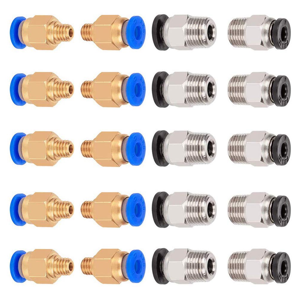 10Pcs PC4-M6 PC4-M10 Pneumatic Fitting PC4-M10 for Creality Ender 3/3 Pro/3 V2 Ender 5/5 Pro/5 Plus 