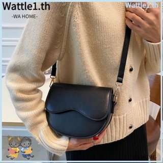 Wttle กระเป๋าสะพายไหล่ กระเป๋าถือ หนัง PU สีดํา สีน้ําตาล แฟชั่นฤดูใบไม้ร่วง สไตล์วินเทจ สําหรับนักเรียน