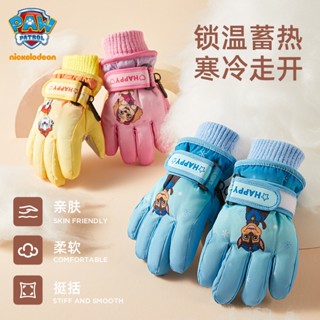 paw patrol ถุงมือสกี แบบหนา ให้ความอบอุ่น กันน้ํา กันความหนาว สําหรับเด็กผู้ชาย และเด็กผู้หญิง