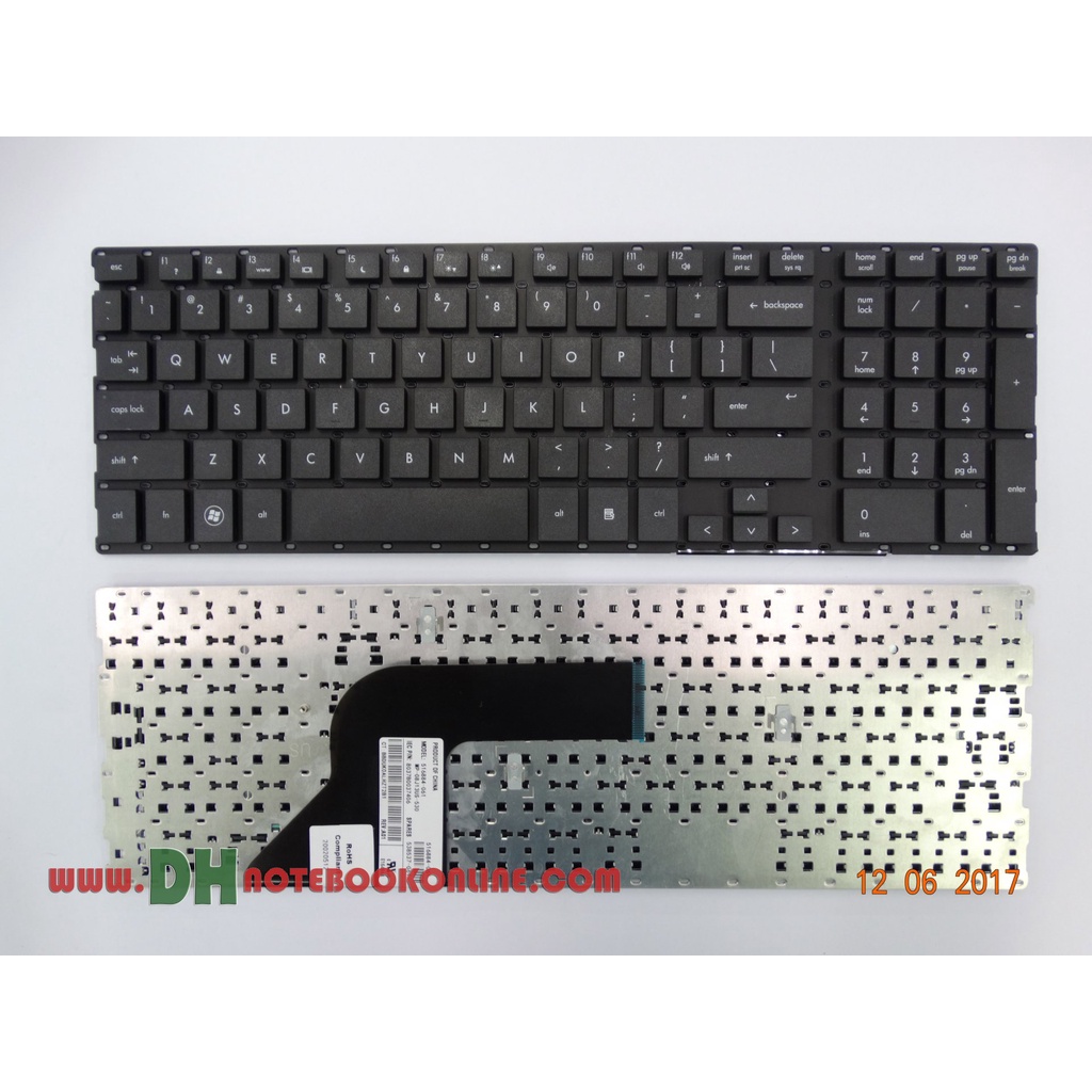 แป้นพิมพ์ คีย์บอร์ดโน๊ตบุ๊ค HP ProBook 4510s 4515s 4710s 4750s Laptop Keyboard