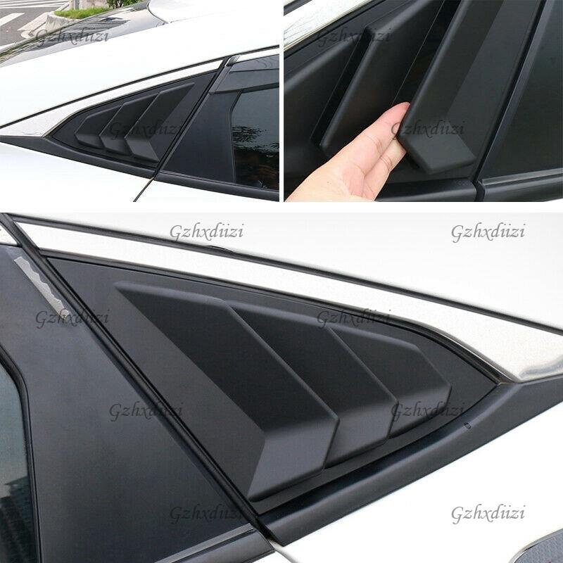 【Gzhxdiizi】ฝาครอบบานเกล็ดชัตเตอร์ ด้านหลัง สีดําด้าน สําหรับ Honda Civic 2016-2019 - รูปที่ 3