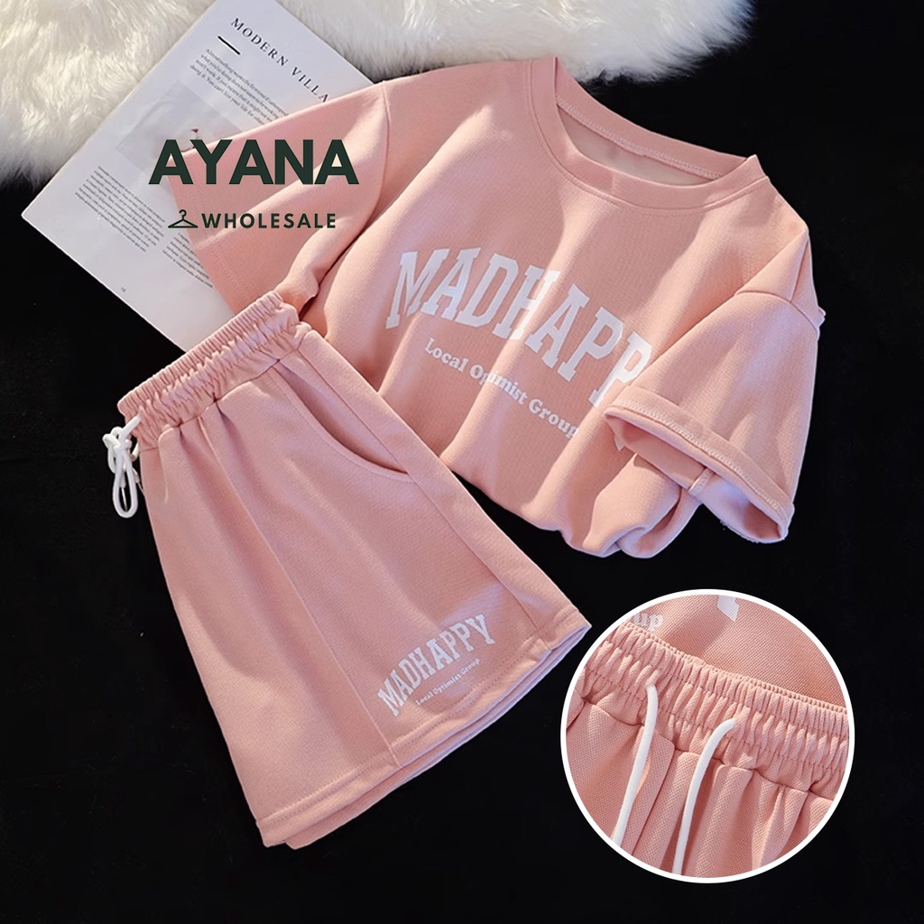 ชุดเซ็ท2ชิ้น เสื้อ+กางเกงขาสั้น สไตล์เกาหลี แฟชั่นสำหรับผู้หญิง