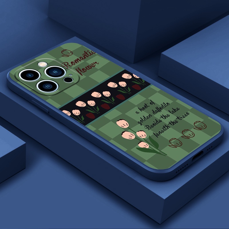 เคสโทรศัพท์มือถือ ซิลิโคนนิ่ม กันกระแทก ลายดอกทิวลิป สําหรับ Samsung A54 5G A23 A53 5G A70 A72 A73 5G A7 2018 A71 4G M52 5G YT15A