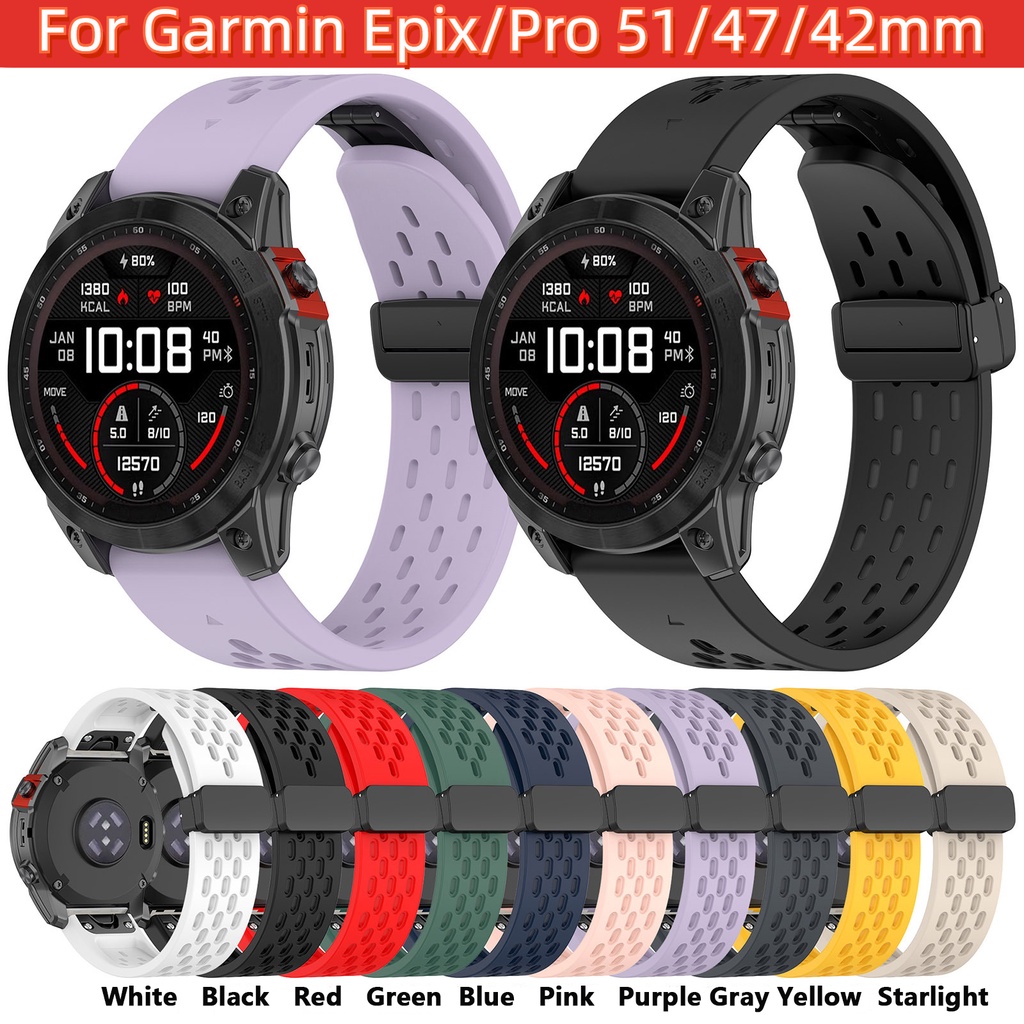 สายนาฬิกาข้อมือ แบบพับได้ 20 มม. 22 มม. 26 มม. สําหรับ Garmin Epix Pro 51 มม. 47 มม. 42 มม. Epix