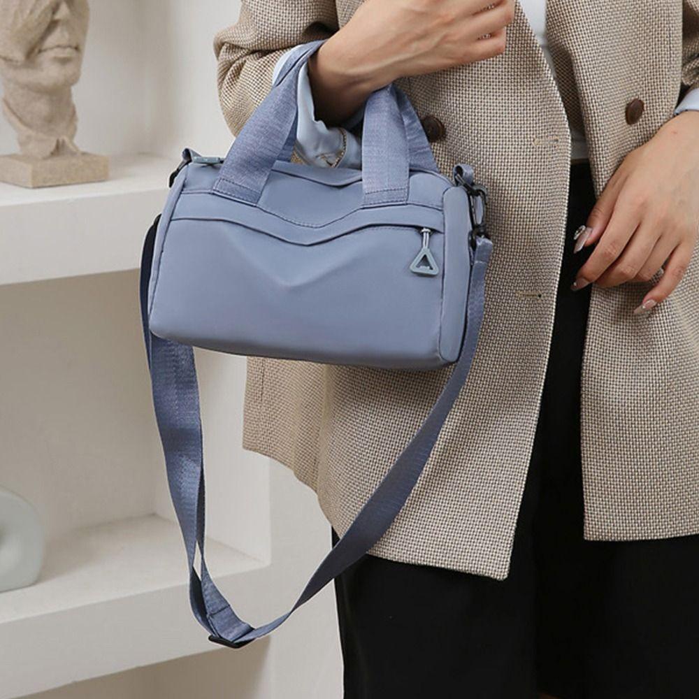 UUMIR กระเป๋าสะพาย 2 in 1, กระเป๋าสะพายข้างสีทึบผ้า, กระเป๋า Tote อเนกประสงค์แบบพกพาของขวัญ