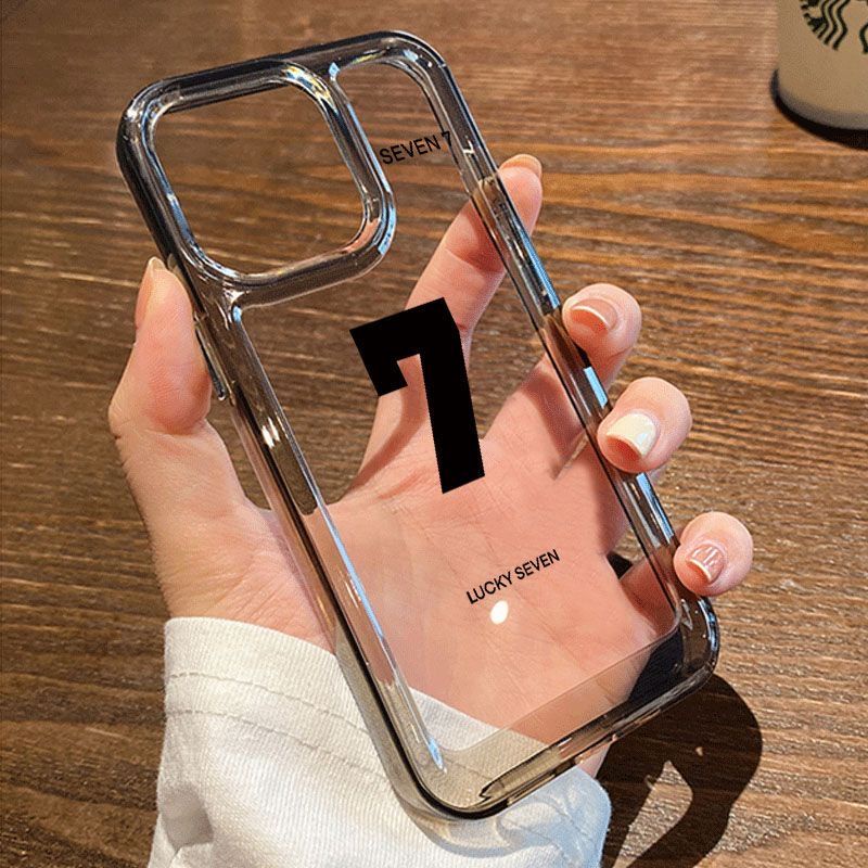 เคสโทรศัพท์มือถือ ลายตัวเลขนําโชค Seven Fishion หรูหรา สําหรับ Iphone 15 14 11 13 12 X XS Pro Max XR Mini 7 Plus Se20 6 6S