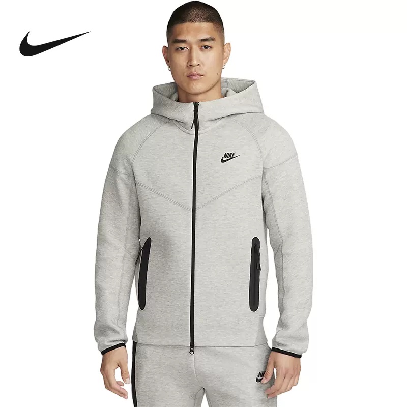 【พร้อมส่ง】ของแท้ 100% Nike เสื้อแจ็กเก็ตคาร์ดิแกน มีฮู้ด ลําลอง สําหรับผู้ชาย FB7922-063