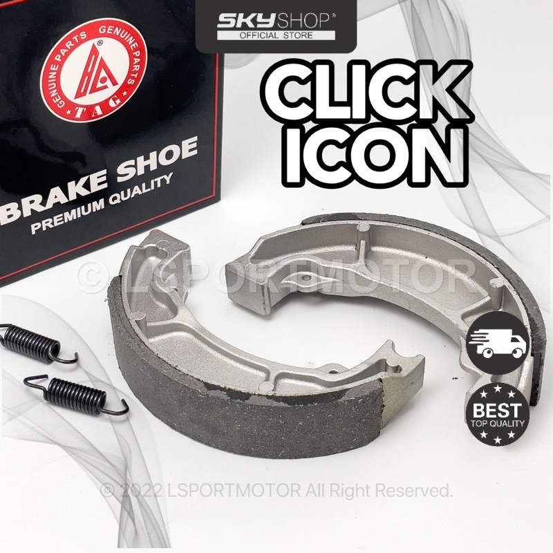 รองเท้าเบรก HONDA ICON / CLICK (STANDARD) รองเท้าเบรกหลัง ICON110 CLICK110 ICON 110 CLICK 110 (S)