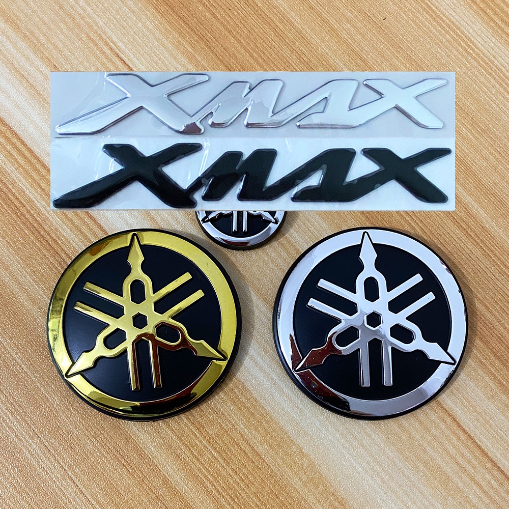 สติกเกอร์โลโก้ ABS ลายสัญลักษณ์ 3D ของแท้ สําหรับติดตกแต่งรถจักรยานยนต์ Yamaha XMAX 1 คู่