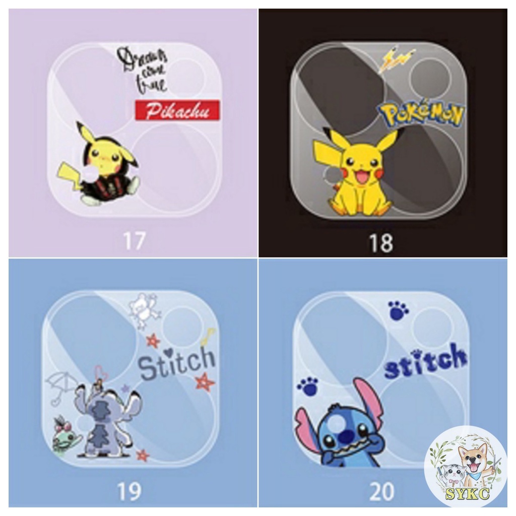 ฟิล์มกันรอยเลนส์กล้อง ลายการ์ตูน สําหรับ iPhone 15 14 13 12 11 Pro Max