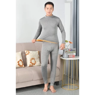 Z1000 ชุดลองจอนบุขน คอปืน ผู้ใหญ่-สูงวัย ใส่ได้ถึงติดลบ -35°C ฮีทเทค ผ้านุ่มใส่สบายระดับพรีเมี่ยม เสื้อ+กางเกง ส่งทันที
