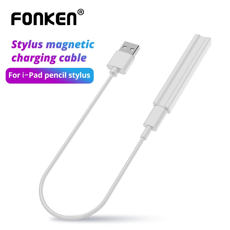 Fonken stylus สายชาร์จแม่เหล็ก สําหรับ A-pple รุ่นที่ 2 ปากกา Capacitive ที่ชาร์จไร้สาย สําหรับ i-Pad ดินสอสไตลัส