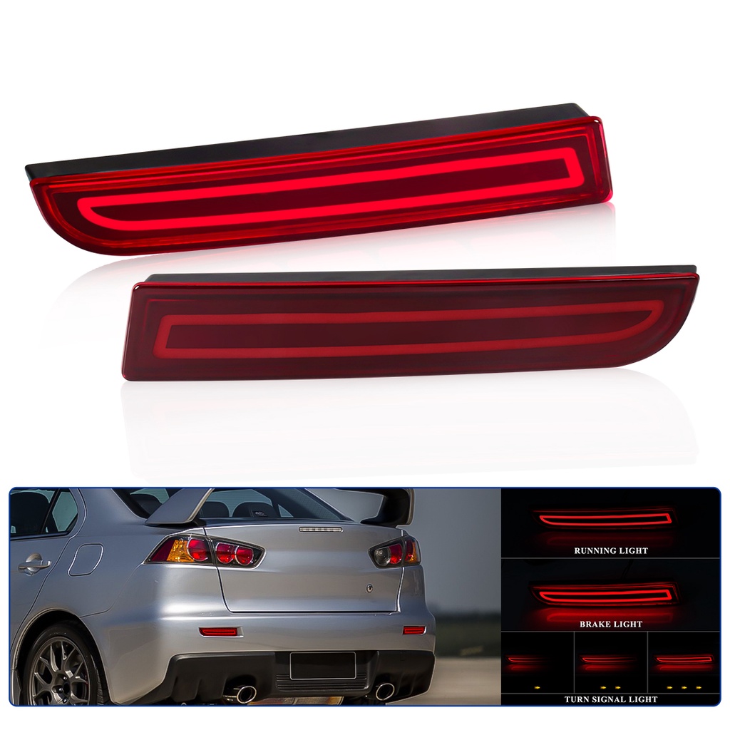 ไฟท้ายรถยนต์ LED 12V สําหรับ Mitsubishi Lancer Evolution X Outlander